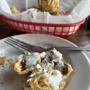 Stuffed fried mushrooms!! Awesome!