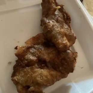 Beer Battered Fish &amp; Chips. Grease was old!