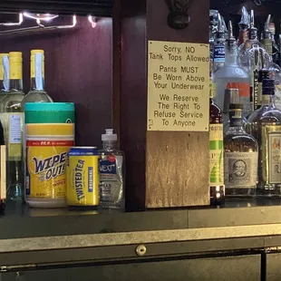 a display of alcohol bottles