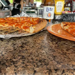 Wow better pie than I remembered $16 I think. Nice day drink outside