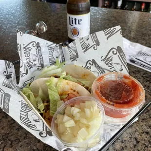 taco day $2 each beef tacos, porch is open!