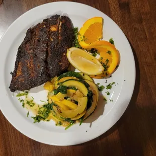 Blackend Trout with sautéed veggies!!