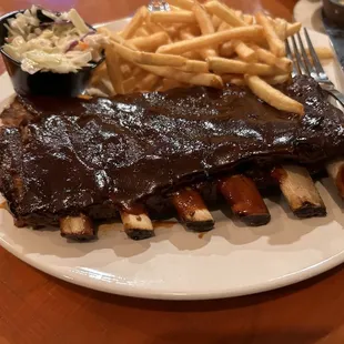 Ribs, coleslaw, And Fries