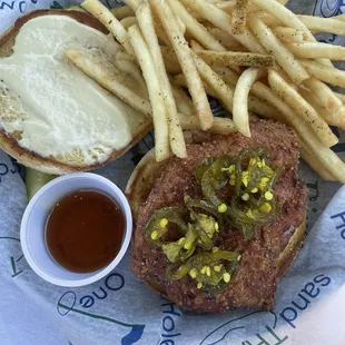 Sticky Chicken Sandwich