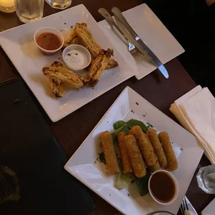 Mozzarella Sticks, spring rolls