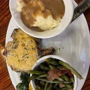 Garlic Parm pork chop