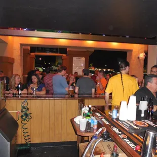 a crowded bar