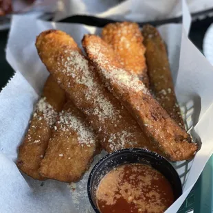 Breaded Zucchini Strips