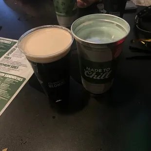 Green beer and Guinness