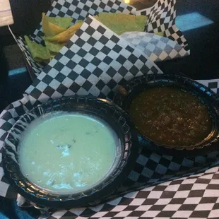 Queso and salsa