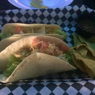 Beef and chicken tacos!!