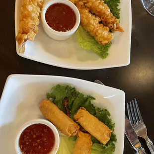 Tempura Shrimp &amp; Vegetarian Spring Rolls