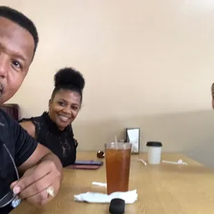 Having lunch while we are home visiting...