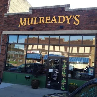 the front of the building