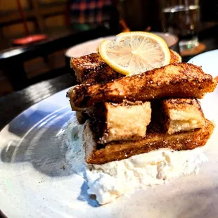 Lemon Stuffed French Toast Sticks