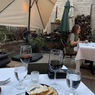 a table set for two