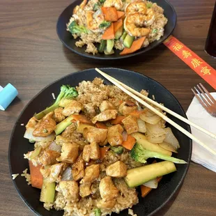 Chicken Hibachi and also Shrimp Hibachi. Delicious!