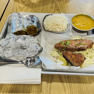 Surmai Fry  Chk Seekh kabab Frankie