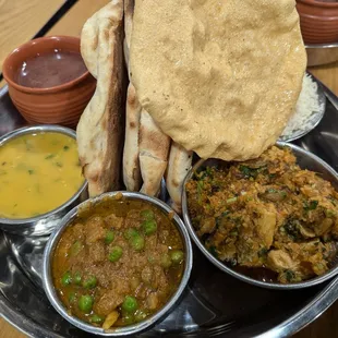 Sukka Chicken Masala thali
