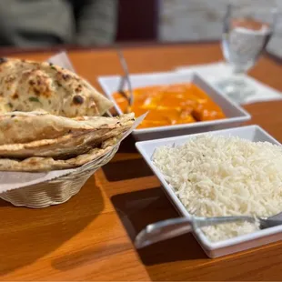 Butter Chicken and Garlic Naan! Amazing!