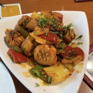 Chili vegetable momos