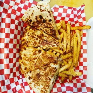 Chicken and Cheese Quesadilla