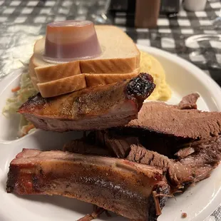 Brisket and Rib 2 meat plate