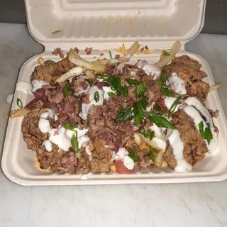 Loaded Popcorn Chicken Fries