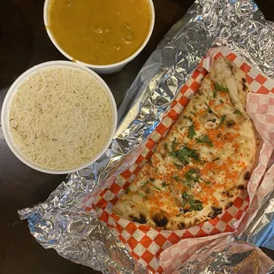 Chicken Shahi Korma, Garlic Naan Bread