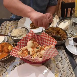 Chicken Masala and Mughlai Lamb Biryani