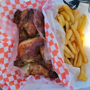 1/2 chicken with fries