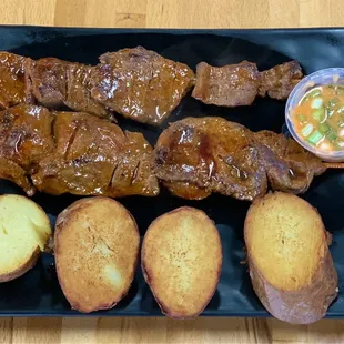 Anticuchos 2 Palitos and Papas y Aji