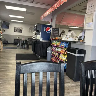 Interior of business.