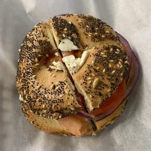 Salmon Lox with Everything bagel
