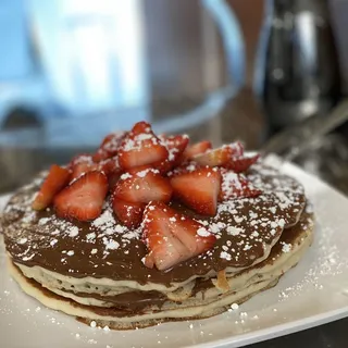 Strawberry Nutella Pancakes