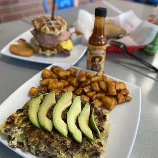 Philly Omelette with Side of Homefries