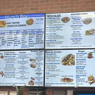 Build your own sandwich, have a salad, wrap, omelette, burger, and get your munch on!!
