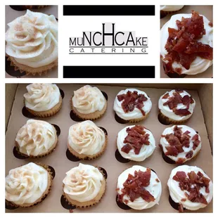 Churro and maple bacon cupcakes
