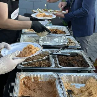 Wedding catering and servers