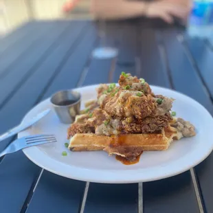 Chicken and waffles