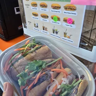 Special banh mi with chicken and beef, $18