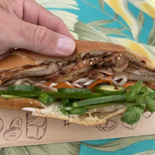 Packed full of different fresh and pickled veggies