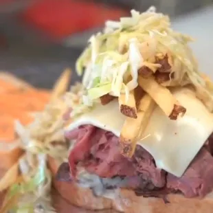 a close up of a sandwich