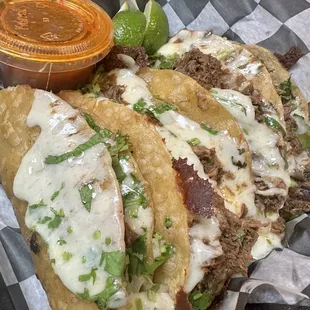 Our famous Beef Birria taco!