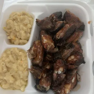 Rib tips and Mac