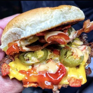 Jalapeño bacon crunch burger