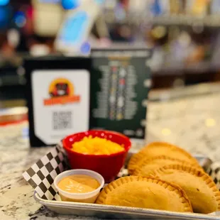 Empanadas with some Mac n cheese