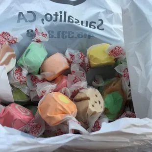 Yummiest salt water taffy! Stop by here every time we are in Sausalito.