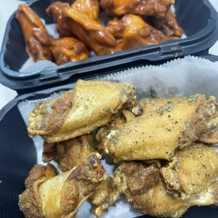 Buffalo and Lemon Pepper Jumbo Party Wings.