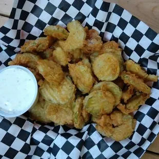 Fried pickles were delicious